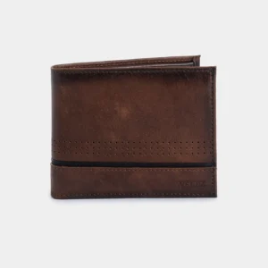 Billetera Kaleidos de cuero para hombre detalle contraste